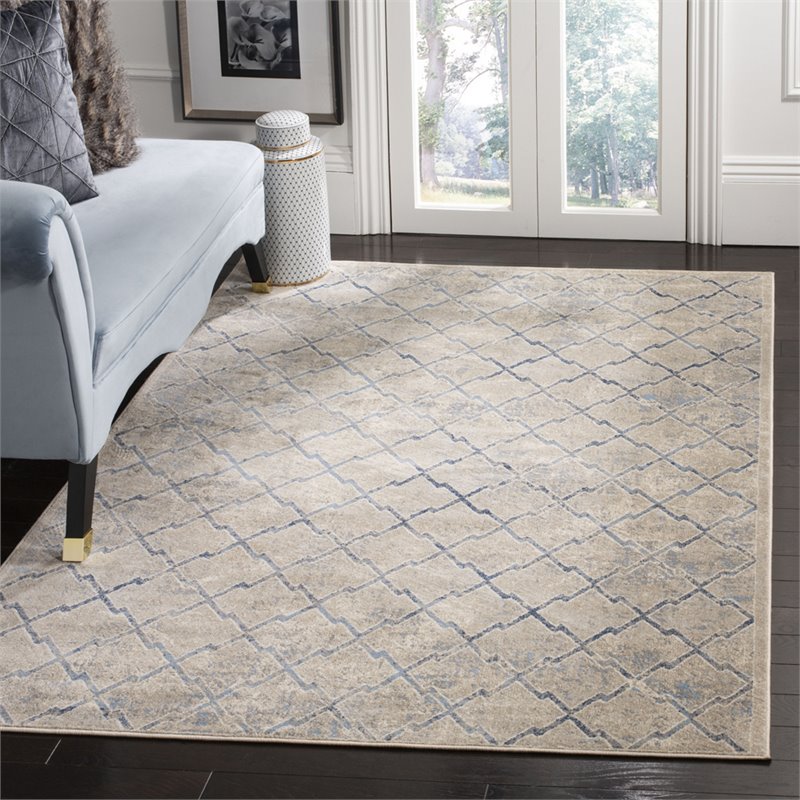 Safavieh Brentwood 4' x 6' Rug in Light Gray and Blue