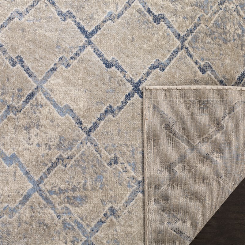 Safavieh Brentwood 9' x 12' Rug in Light Gray and Blue