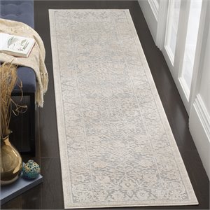 Safavieh Reflection 2'3&quot x 12' Runner Rug in Light Gray and Cream