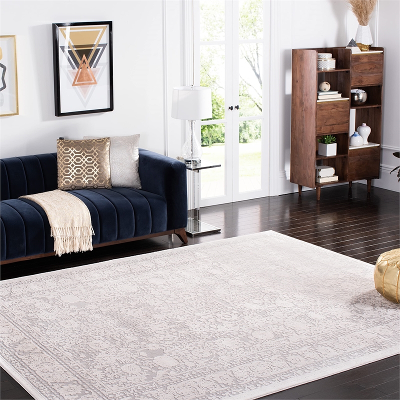 Safavieh Reflection 9' x 12' Rug in Light Gray and Cream