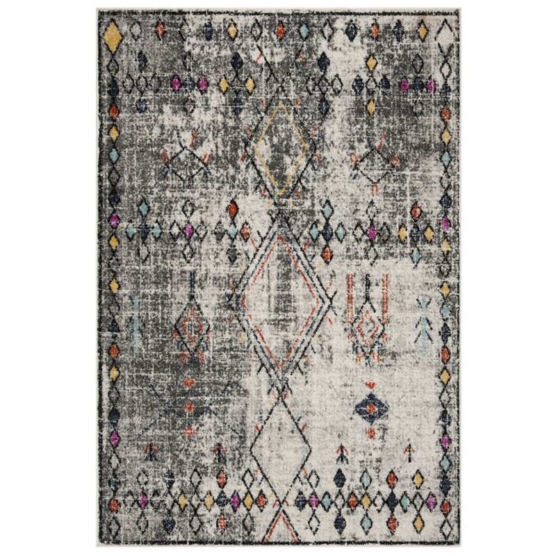 Safavieh Adirondack 6' x 9' Rug in Light Gray and Fuchsia