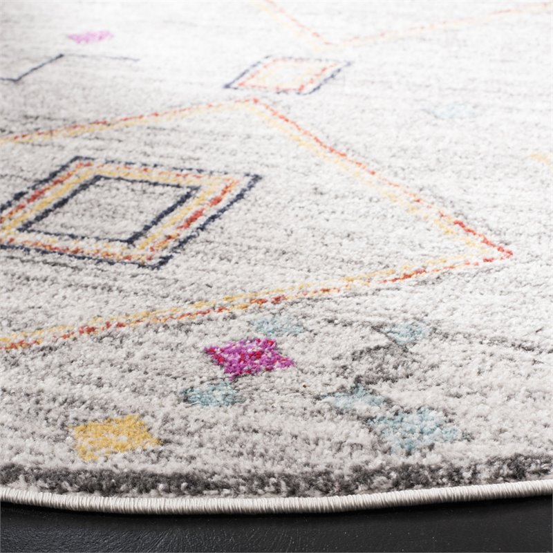 Safavieh Adirondack 6' Round Rug in Light Gray and Gold