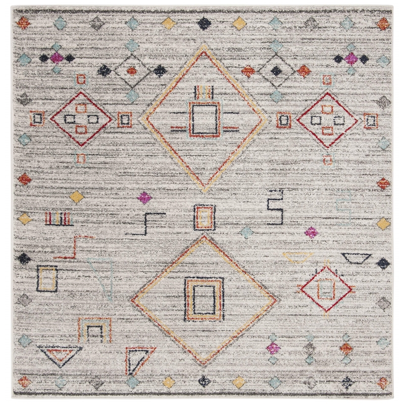 Safavieh Adirondack 6' Square Rug in Light Gray and Gold