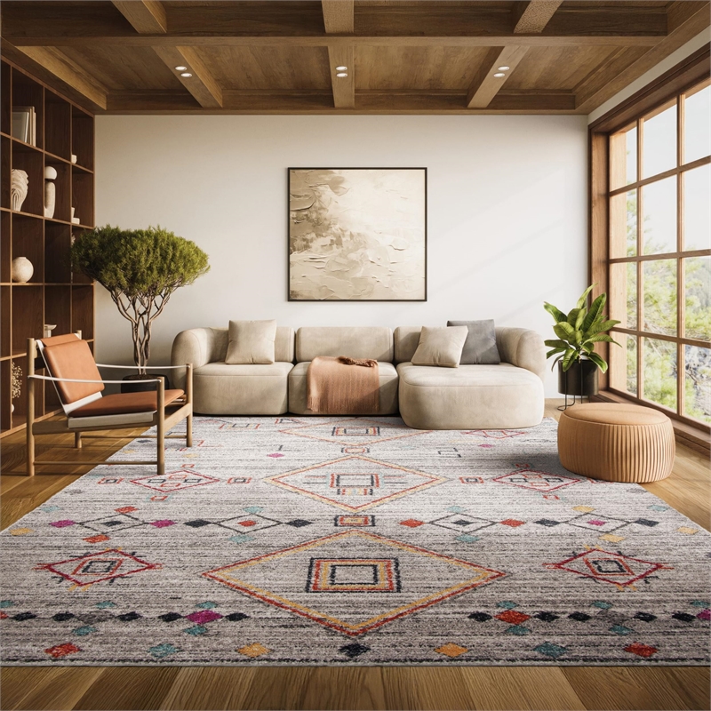 Safavieh Adirondack 9' x 12' Rug in Light Gray and Gold