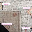 Safavieh Adirondack 9' x 12' Rug in Light Gray and Gold