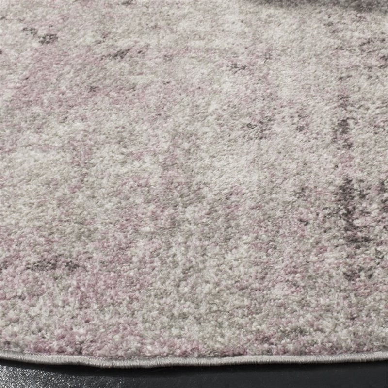 Safavieh Adirondack 4' Round Rug in Light Gray and Purple