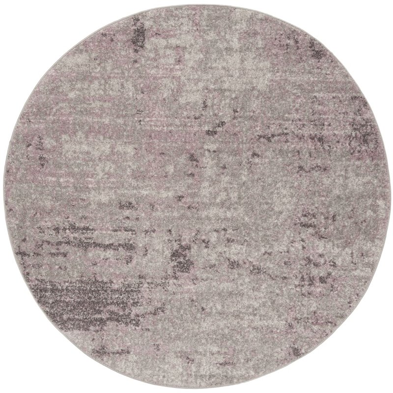 Safavieh Adirondack 8' Round Rug in Light Gray and Purple