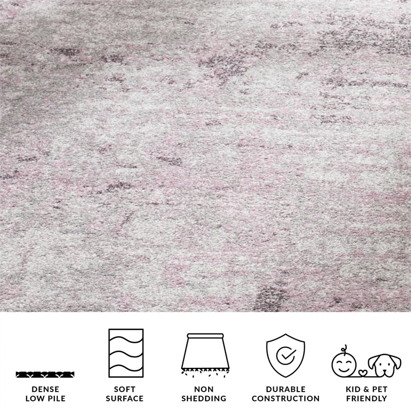 Safavieh Adirondack 8' Square Rug in Light Gray and Purple