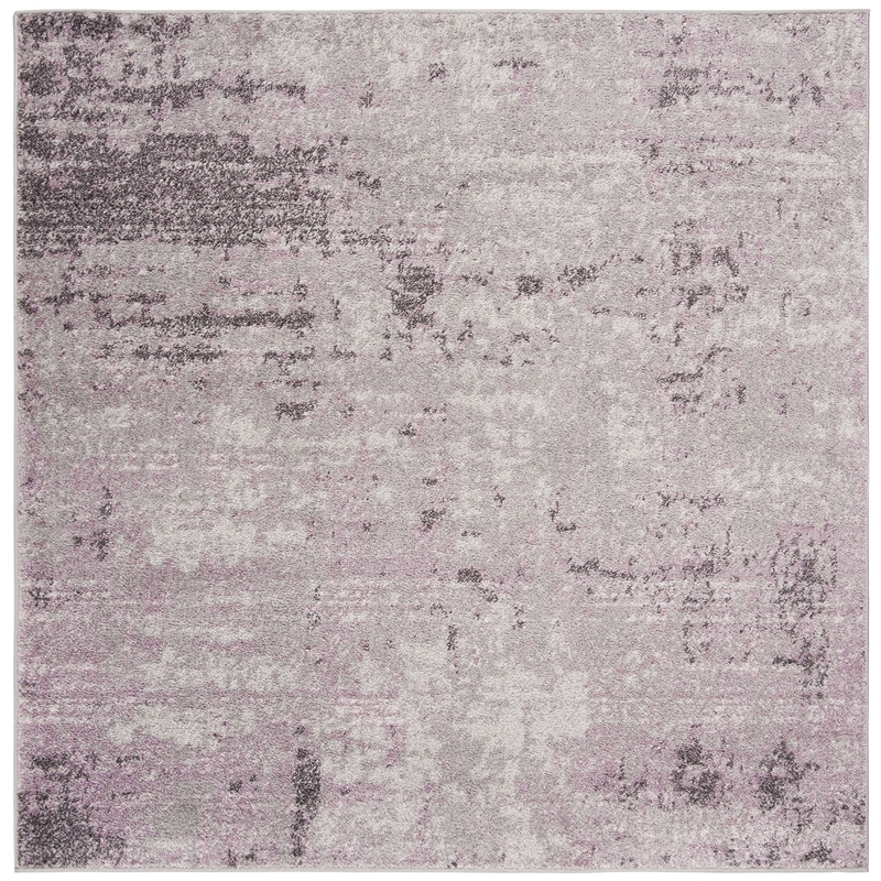 Safavieh Adirondack 8' Square Rug in Light Gray and Purple