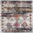 Safavieh Adirondack 6' Square Rug in Light Gray and Red