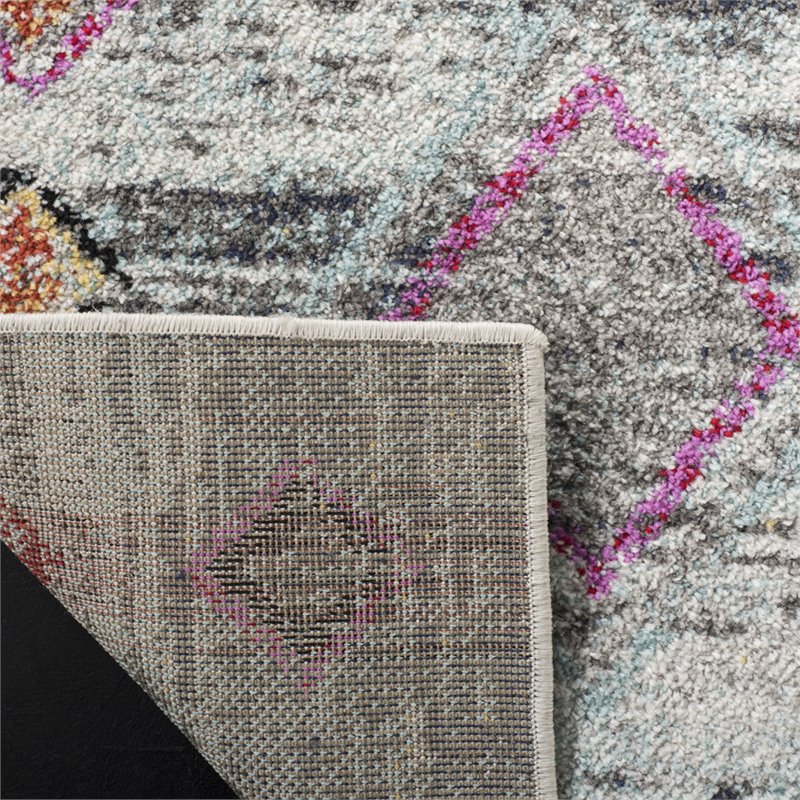 Safavieh Adirondack 8' x 10' Rug in Light Gray and Red