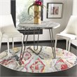 Safavieh Adirondack 6' Round Rug in Light Gray and Red