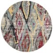 Safavieh Adirondack 6' Round Rug in Light Gray and Red