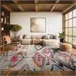 Safavieh Adirondack 8' x 10' Rug in Light Gray and Red