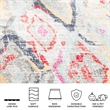 Safavieh Adirondack 8' x 10' Rug in Light Gray and Red