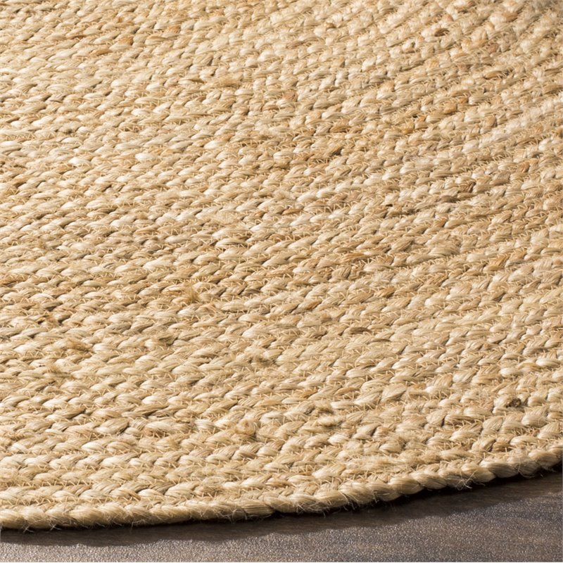 Safavieh Natural Fiber 9' Round Hand Woven Jute Rug in Natural