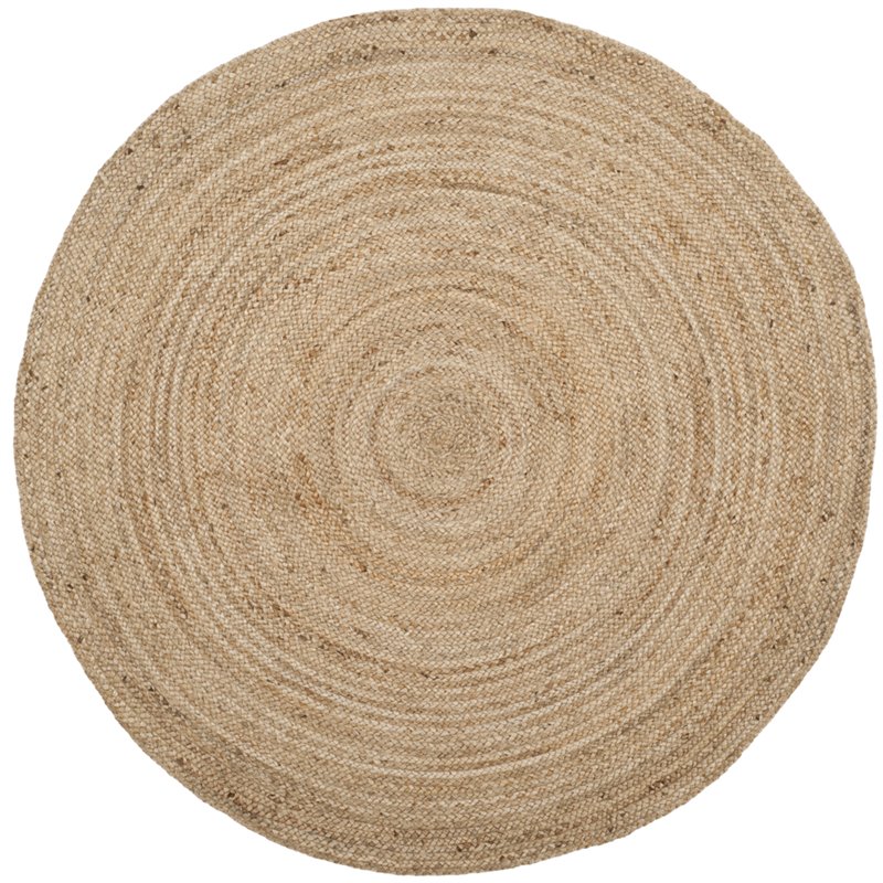 Safavieh Natural Fiber 9' Round Hand Woven Jute Rug in Natural