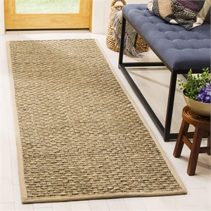 Safavieh Natural Fiber 2'6&quot x 12' Runner Rug in Natural and Beige
