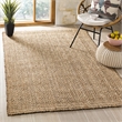 Safavieh Natural Fiber 5' Square Hand Woven Jute Rug in Natural