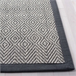 Safavieh Natural Fiber 9' x 12' Rug in Natural and Dark Gray