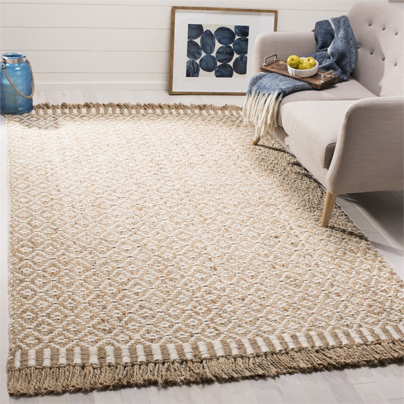 Safavieh Natural Fiber 10' x 14' Hand Woven Jute Rug in Natural