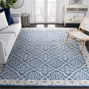 Safavieh Brentwood 6'7&quot Square Rug in Navy and Cream