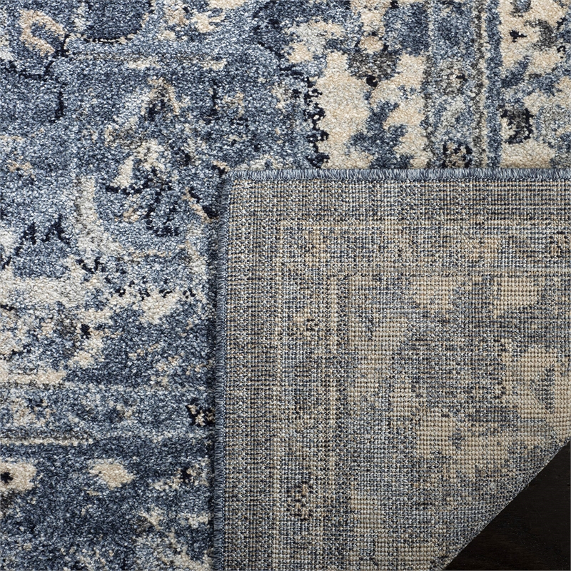 Safavieh Charleston 2' x 8' Runner Rug in Navy and Cream