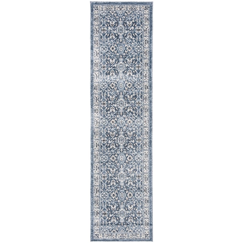 Safavieh Charleston 2' x 8' Runner Rug in Navy and Cream