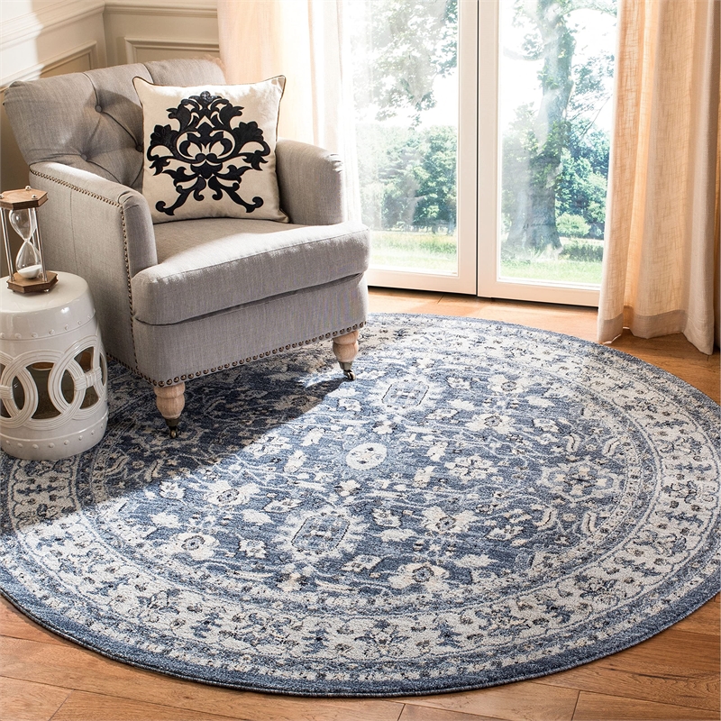 Safavieh Charleston 4' x 6' Rug in Navy and Cream