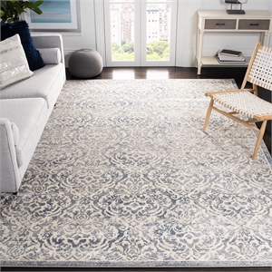 Safavieh Brentwood 6'7&quot Square Rug in Navy and Cream