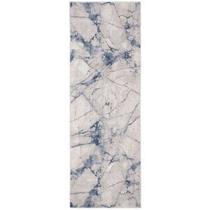 Safavieh Meadow 2'7&quot x 8' Runner Rug in Navy and Ivory