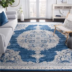 Safavieh Brentwood 6'7&quot Square Rug in Navy and Light Gray