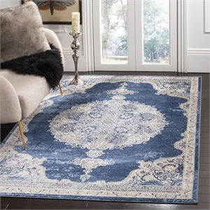 Safavieh Brentwood 6' x 9' Rug in Navy and Light Gray
