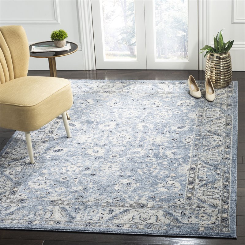 Safavieh Charleston 9' x 12' Rug in Navy and Light Gray