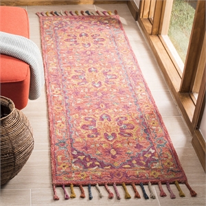 Safavieh Aspen 2'3&quot x 11' Hand Tufted Wool Runner Rug in Pink