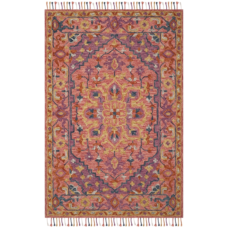 Safavieh Aspen 6' x 9' Hand Tufted Wool Rug in Pink and Violet