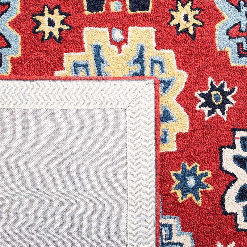 Safavieh Heritage 3' x 5' Hand Tufted Wool Rug in Red and Blue