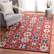 Safavieh Heritage 5' x 8' Hand Tufted Wool Rug in Red and Blue