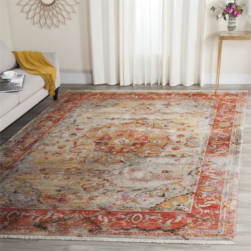Safavieh Vintage 10' x 13' Rug in Saffron and Cream
