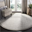 Safavieh Abstract 6' Round Hand Tufted Wool Rug in Sage and Ivory