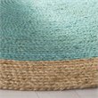 Safavieh Natural Fiber 7' Round Hand Woven Jute Rug in Teal