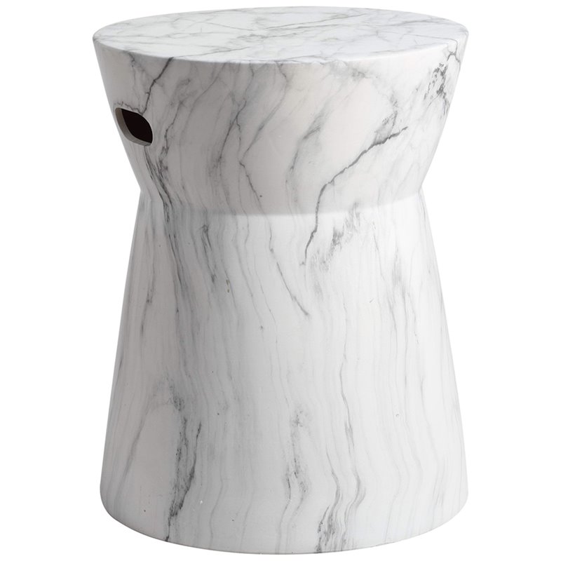 Safavieh Balboa Garden Stool in White and Black