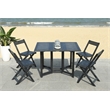 Safavieh Arvin 5 Piece Patio Dining Set in Black