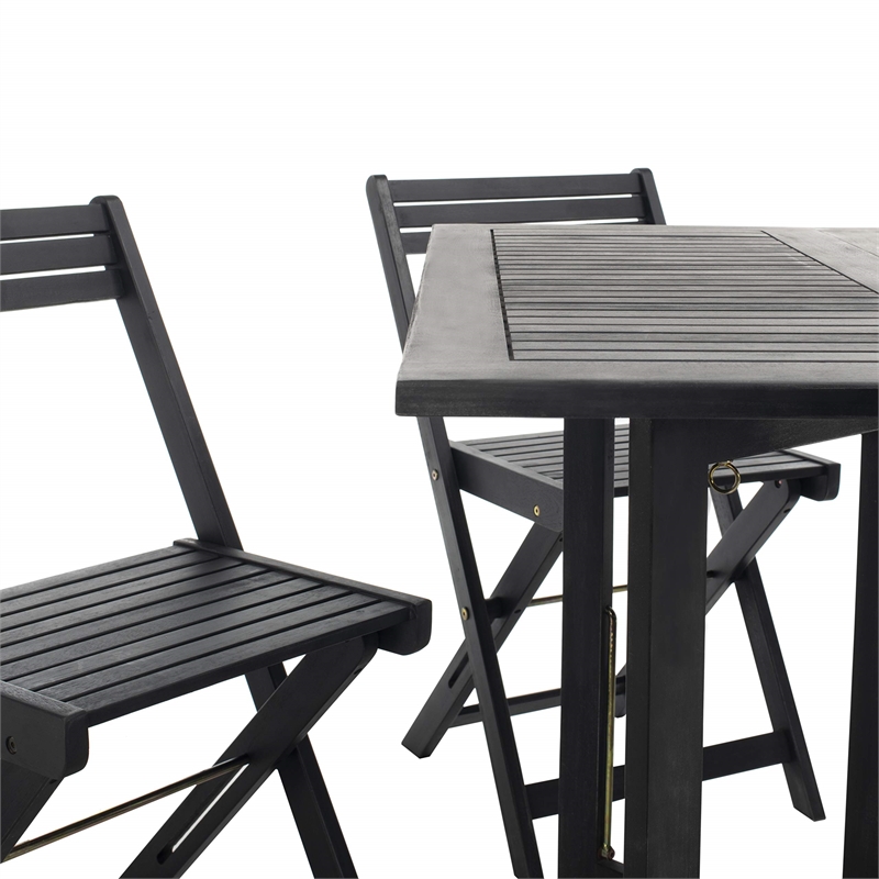 Safavieh Arvin 5 Piece Patio Dining Set in Black
