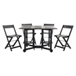 Safavieh Arvin 5 Piece Patio Dining Set in Black