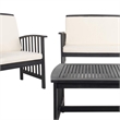Safavieh Carson 4 Piece Patio Sofa Set in Black and White