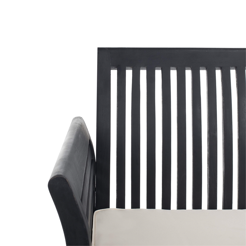 Safavieh Carson 4 Piece Patio Sofa Set in Black and White