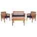 Teak Brown and Navy