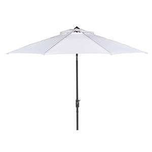 Safavieh Ortega 9' Patio Crank Umbrella in White