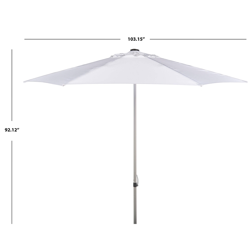 Safavieh Hurst 9' Patio Push Up Umbrella in White